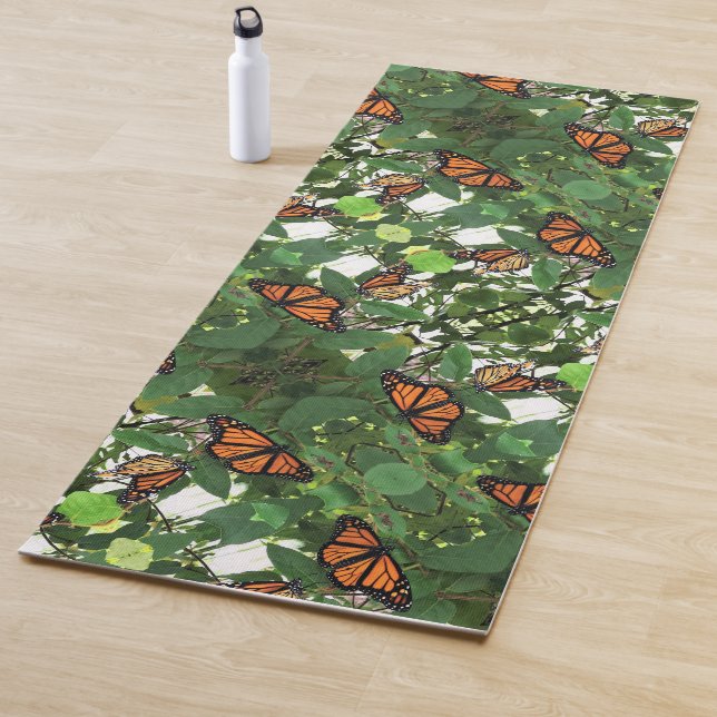 Yoga Exercise Mat Monarch Butterflies (In Situ)