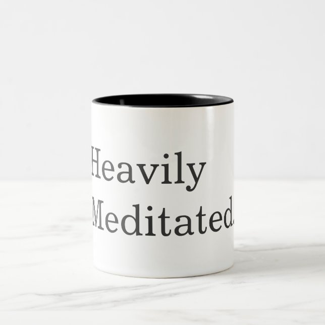 Yoga Fitness Heavily Meditated Two-Tone Coffee Mug (Center)