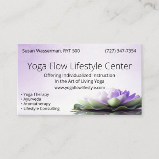 Yoga Flow Lifestyle Centre Business Card