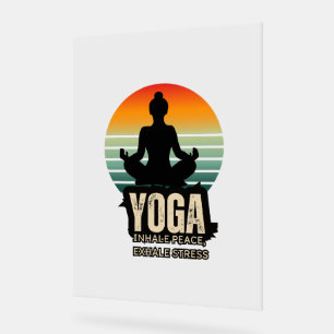 yoga for body and mind acrylic sign