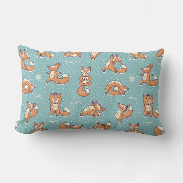 Yoga Foxes Lumbar Cushion (Front)