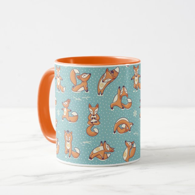 Yoga Foxes Mug (Front Left)