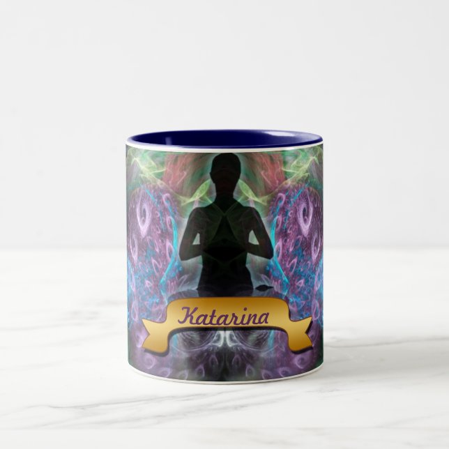 Yoga Fractal Magic Spiritual Art Mug (Center)