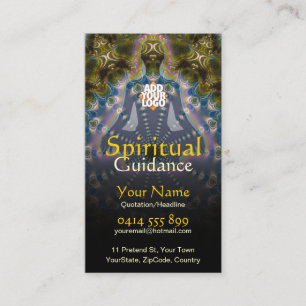 Yoga Fractal Spiritual Guidance Holistic Business Card