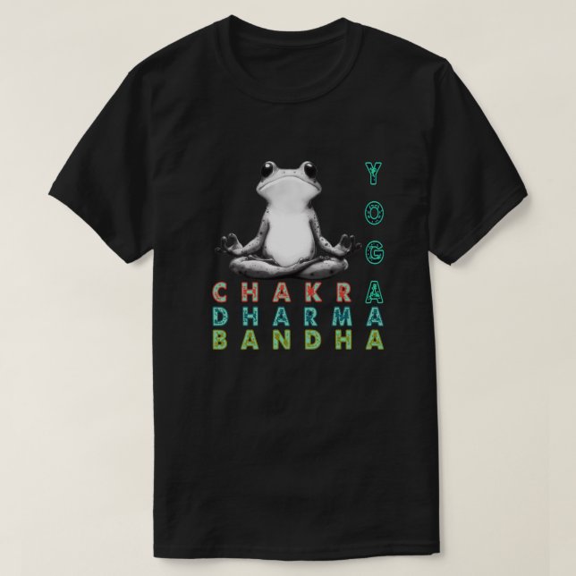 yoga frog,chakra frog T-Shirt (Design Front)