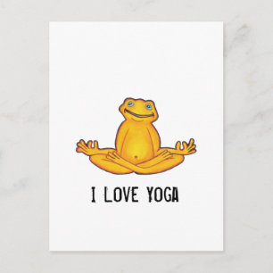Yoga Frog - I Love Yoga Postcard