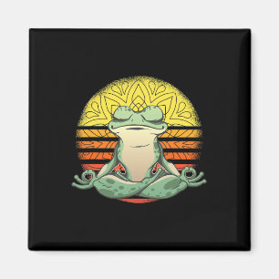 Yoga Frog Meditation Sport Magnet