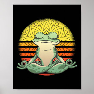 Yoga Frog Meditation Sport  Poster