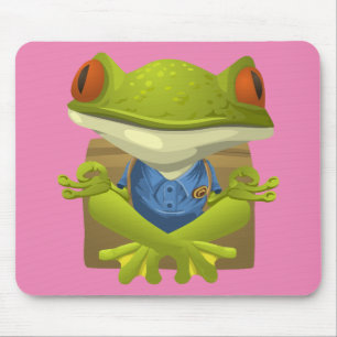 Yoga Frog Mouse Pad