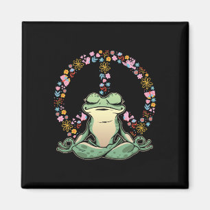 Yoga Frog Namaste Meditation Yoga Pose Frog Lover Magnet