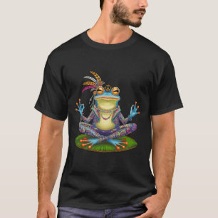 Yoga Frog Peaceful Peace Hippie T-Shirt