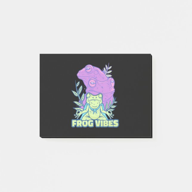 Yoga Frog Vibes Post-it Notes (Front)