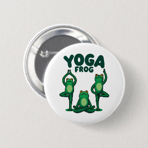Yoga Frogs 6 Cm Round Badge