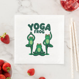Yoga Frogs Napkin