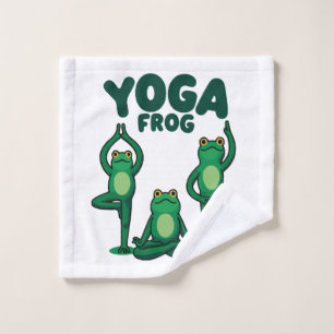 Yoga Frogs Wash Cloth