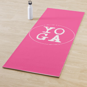 YOGA Fun Typography - Hot Pink Mat