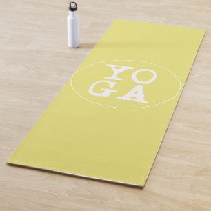 YOGA Fun Typography - Sunny Yellow Mat