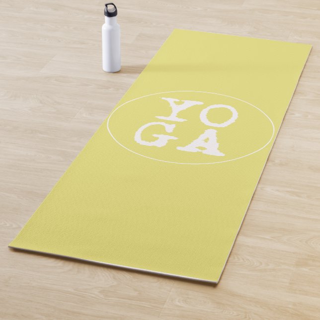 YOGA | Fun Typography - Sunny Yellow Mat (In Situ)