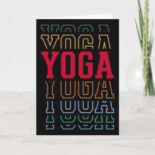 Yoga Funny Layered Text Instructor Coach _1 Card