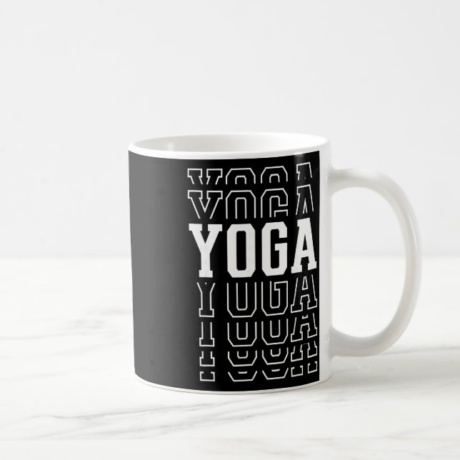 Yoga Funny Layered Text Instructor Coach  Coffee Mug (Right)
