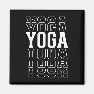 Yoga Funny Layered Text Instructor Coach Magnet