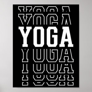 Yoga Funny Layered Text Instructor Coach Poster