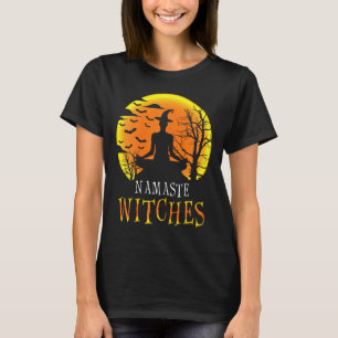 Yoga Funny Namaste Witches Halloween Girls Women G T-Shirt