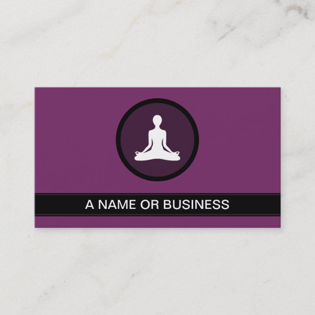 yoga fuscia bubble business card (Front)