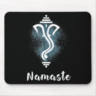 Yoga Ganesha Chakra Namaste Energy Lotus Karma Om Mouse Pad