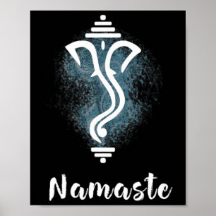 Yoga Ganesha Chakra Namaste Energy Lotus Karma Om  Poster