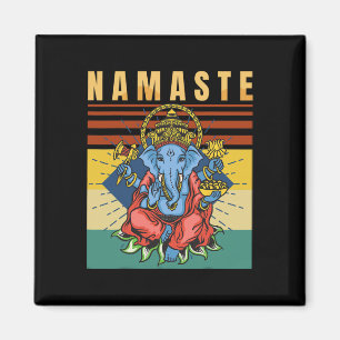 Yoga - Ganesha - Spiritual Meditation - Namaste - Magnet