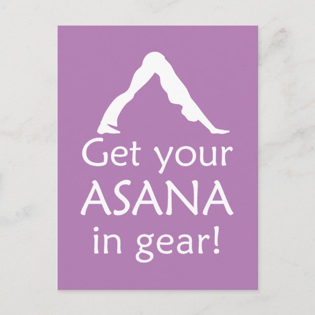Yoga Get Your Asana In Gear Postcard (Front)