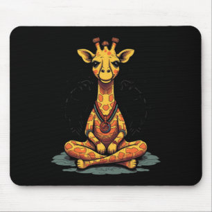 Yoga Giraffe Meditation Mindfulness Zen Namaste Mouse Pad