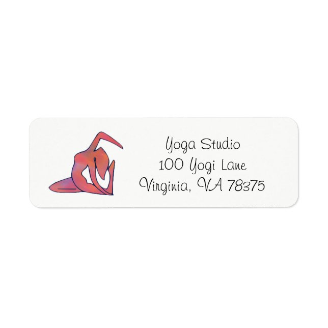 Yoga Girl Address Return Lable Label (Front)