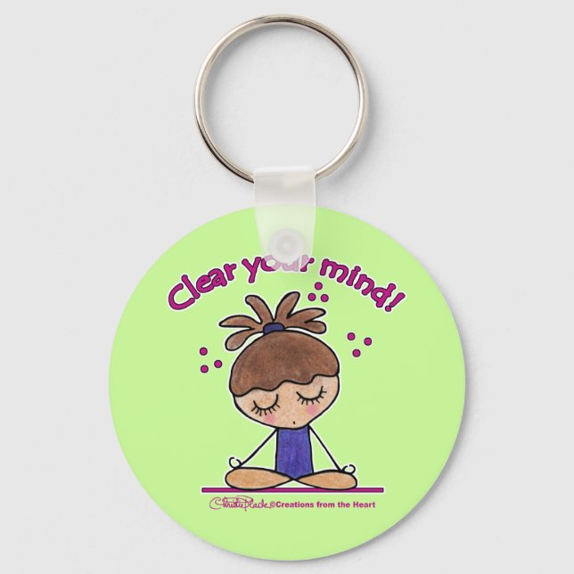 Yoga Girl-Clear Your Mind Key Ring (Front)