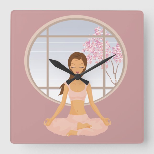 yoga girl clock (Front)