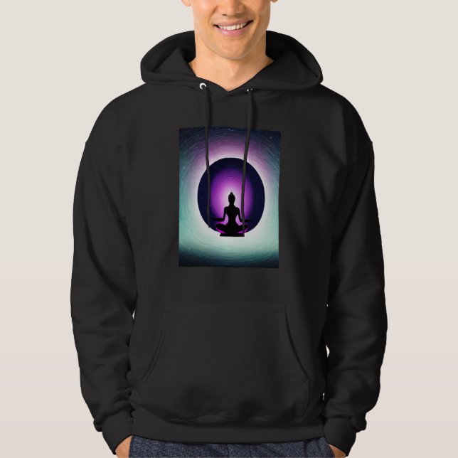 Yoga Girl Female Sun Salutation Meditation Chakra  Hoodie (Front)