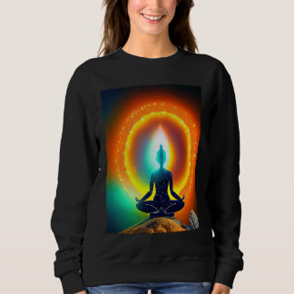 Yoga Girl Female Sun Salutation Meditation Chakra  Sweatshirt