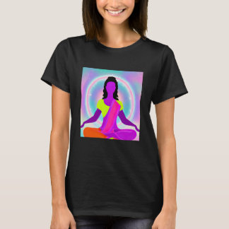 Yoga Girl Female Sun Salutation Meditation Chakra  T-Shirt