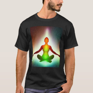 Yoga Girl Female Sun Salutation Meditation Chakra T-Shirt