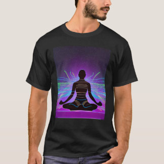 Yoga Girl Female Sun Salutation Meditation Chakra  T-Shirt