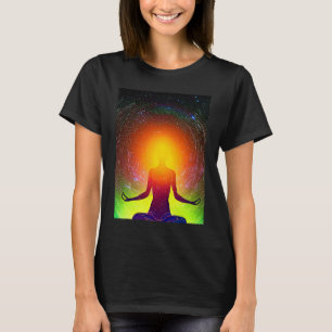 Yoga Girl Female Sun Salutation Meditation Chakra T-Shirt
