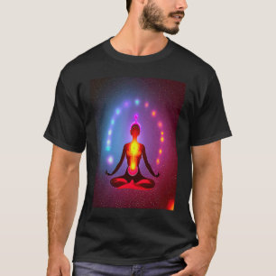 Yoga Girl Female Sun Salutation Meditation Chakra  T-Shirt