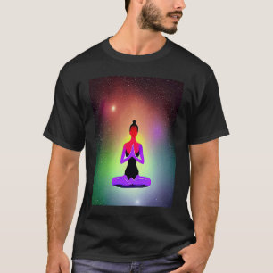 Yoga Girl Female Sun Salutation Meditation Chakra T-Shirt
