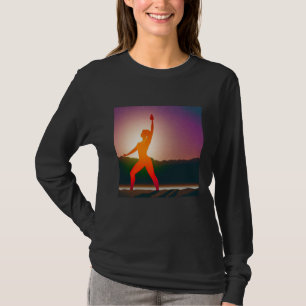 Yoga Girl Female Sun Salutation Meditation Chakra T-Shirt