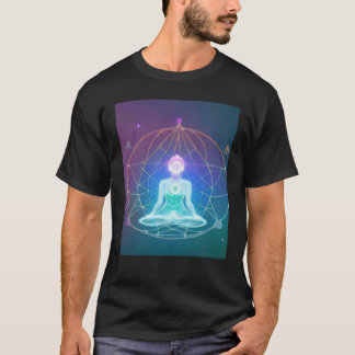 Yoga Girl Female Sun Salutation Meditation Chakra  T-Shirt