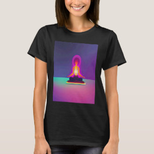 Yoga Girl Female Sun Salutation Meditation Chakra  T-Shirt