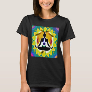Yoga Girl Female Sun Salutation Meditation Chakra T-Shirt