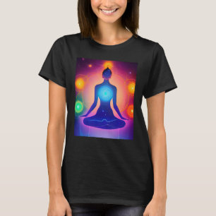 Yoga Girl Female Sun Salutation Meditation Chakra T-Shirt