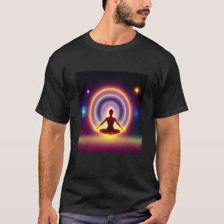 Yoga Girl Female Sun Salutation Meditation Chakra  T-Shirt